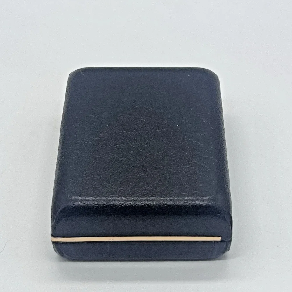 Vintage Anson Money Clip Gold Tone PAT Monogram Textured Finish W/ Original Box